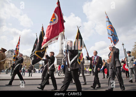 Londres, Royaume-Uni, le 14 Avr, 2012 Lord Carson Memorial garçons apprentis parade dans Londres. Banque D'Images