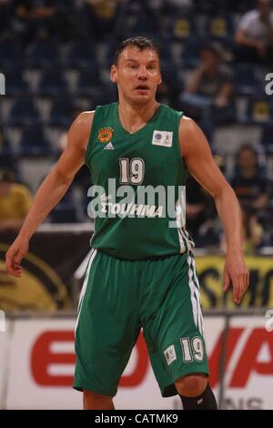 Sarunas Jasikevicius au cours Aris Thessalonikis vs Panathinaikos Basketball Grèce 21th avril 2012 Banque D'Images