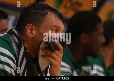 Sarunas Jasikevicius au cours Aris Thessalonikis vs Panathinaikos Basketball Grèce 21th avril 2012 Banque D'Images