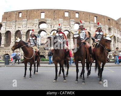 Anniversaire 2765 - Naissance de Rome par les célébrations Colisée, Rome, Italie, le 22 avril, 2012 Banque D'Images