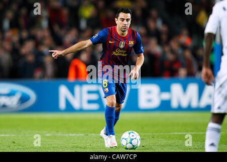 Xavi (Barcelone), le 24 avril 2012 Football - Ligue des Champions : demi-finale, 2e match aller entre le FC Barcelone 2-2 FC Chelsea au Camp Nou à Barcelone, Espagne. (Photo par D. Nakashima/AFLO)[2336] Banque D'Images