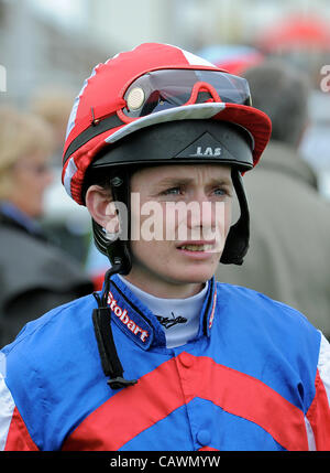 KIERAN O'NEILL JOCKEY HIPPODROME DE DONCASTER DONCASTER ANGLETERRE 27 Avril 2012 Banque D'Images