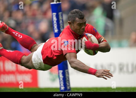 28.04.2012 Londres, Angleterre. Semesa Rokoduguni en action au cours de la Babcock services Trophée match entre l'armée et la marine de Twickenham. Banque D'Images