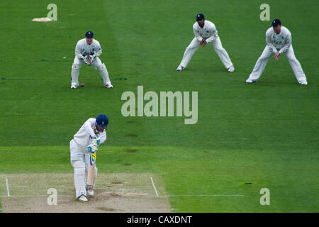 02.05.2012 Birmingham, Angleterre. Le Warwickshire v Durham Comté. Ben Stokes de Durham au bâton au cours de la LV County Championship match joué à Edgbaston. Banque D'Images