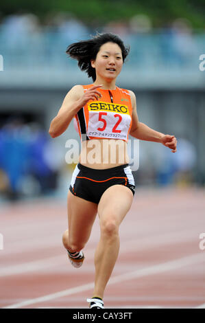 Anna Doi (JPN), Mai 6,2012 - Athlétisme : La Seiko dans Golden Grand Prix IAAF World Challenge, Kawasaki, réunions du 100 m femmes finale à Todoroki Stadium, Kanagawa, Japon. (Photo de Jun Tsukida/AFLO SPORT) [0003] Banque D'Images