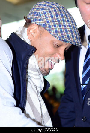 16 janvier 2012 - SÉOUL, CORÉE DU SUD - Acteur Will Smith est arrivé à l'aéroport de la promotion du film "Men in Black III", à l'aéroport international d'Incheon en Corée du Sud, Corée du Sud le 6 mai 2012. Le film sortira en France le 24 mai. (Crédit Image : © Jana Corée/Jana Press/ZUMAPRESS.com) Banque D'Images
