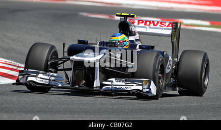 13.05.2012. Catalunya, Barcelone, Espagne. Pilote de Formule Un vénézuélien Pastor Maldonado de Williams pendant le grand prix d'Espagne sur le circuit de Catalunya à Montmelo, près de Barcelone, Espagne Banque D'Images