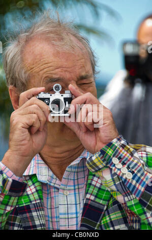 Acteur Bill Murray au photocall du film 'Moonrise Kingdom" au 65e Festival de Cannes 2012. Mer 16/mai/2012, Palais des Festivals, Cannes, France Banque D'Images