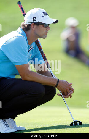 17.05.2012. Irving, Texas. Adam Scott au cours de la première série de l'appareil HP Byron Nelson Championship joué à PTC Las Colinas Resort quatre saisons à Irving, TX. Banque D'Images