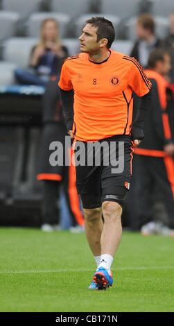 18.05.2012. Munich, Allemagne. Joueur de Chelsea Frank Lampard est vu au cours de leur session d'entraînement de l'équipe de football M à Munich, Allemagne, 18 mai 2012. Chelsea FC Bayern Munich sera confrontée à la Ligue des Champions finale de football à Munich le 19 mai 2012. Banque D'Images