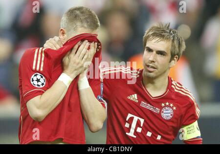 Bastian Schweinsteiger (Bayern # 31), Emotionen enttäuscht, Enttäuschung, sanguine, frustriert, Trauer ,traurig, verzweifelt, FC Bayern München Verzweiflung - FC Chelsea (3 -4 )n.E Fussball Herren Ligue des Champions Finale, Allianz Arena, Munich, 19.05.2012 CL Saison 2011/2012 Fotograf : Peter Sch Banque D'Images