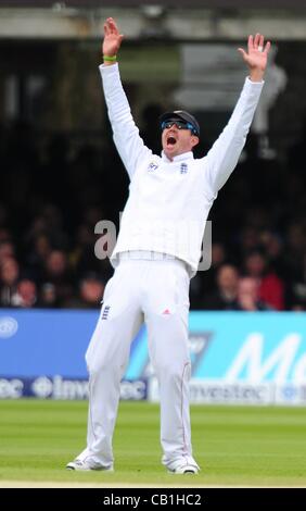 20.05.2012 Londres, Angleterre. Kevin Pietersen en action durant le premier test entre l'Angleterre et Antilles de seigneurs. Banque D'Images