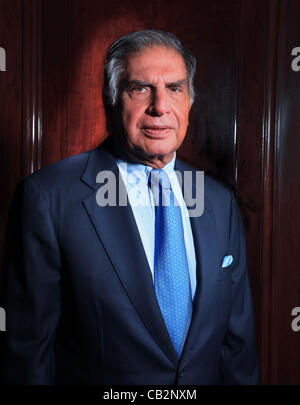 Peut16,2012 - Mumbai, Inde : Portrait de l'industriel indien Tata Rata, président de l'empire Tata de la Bombay House, le quartier général des groupes Tata à Mumbai. (Subhash Sharma)