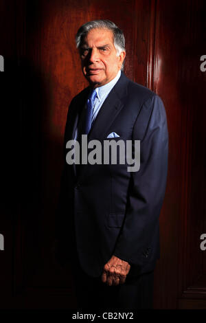 Peut16,2012 - Mumbai, Inde : Portrait de l'industriel indien Tata Rata, président de l'empire Tata de la Bombay House, le quartier général des groupes Tata à Mumbai. (Subhash Sharma)