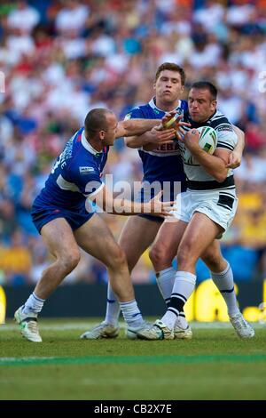 26.05.2012 Manchester, Angleterre. Hull FC v Hull KR. Hull KR's Rhys Lovegrove en action pendant la Stobart Super League Rugby Week-end magique de l'Etihad Stadium Banque D'Images