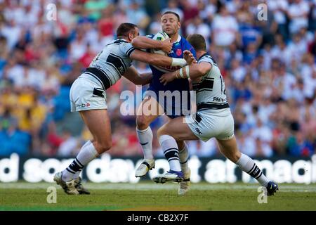 26.05.2012 Manchester, Angleterre. Hull FC v Hull KR. Hull FC Danny Tickle en action pendant la Stobart Super League Rugby Week-end magique de l'Etihad Stadium Banque D'Images