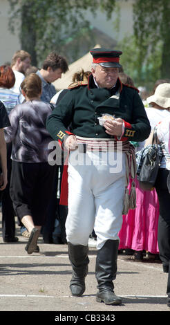 La région de Moscou, Russie - le 27 mai : personnes non identifiées pendant l'unniversary 200 reconstitution de la bataille de Borodino entre les armées russes et français en 1812. 29 mai 2011 à La Moskowa, Russie Banque D'Images