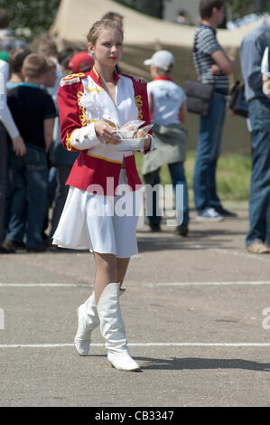 La région de Moscou, Russie - le 27 mai : personnes non identifiées pendant l'unniversary 200 reconstitution de la bataille de Borodino entre les armées russes et français en 1812. 29 mai 2011 à La Moskowa, Russie Banque D'Images