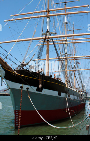 Balclutha, également connu sous le nom de Star de l'Alaska, la Reine du Pacifique, ou navire à voile à Balclutha. Un gréement à coque en acier, construit des navires à voile Banque D'Images