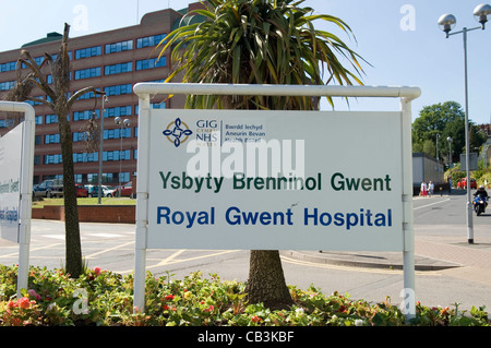 Le Royal Gwent Hospital de Newport, Pays de Galles, Royaume-Uni. Banque D'Images