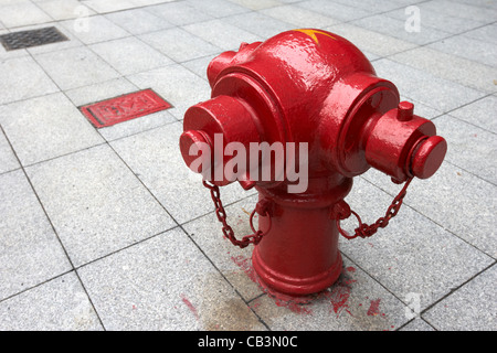 D'INCENDIE rouge l'île de Hong Kong région administrative spéciale de Chine Banque D'Images