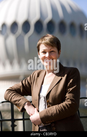 La chef du Parti Vert du Canada Caroline Lucus dans sa circonscription de Brighton Pavilion. Photo par James Boardman. Banque D'Images