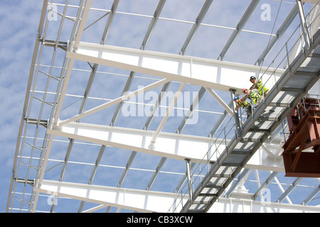 Construction de Brighton et Hove Albion's American Express Community Stadium. Photo par James Boardman. Banque D'Images