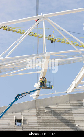 Construction de Brighton et Hove Albion's American Express Community Stadium. Photo par James Boardman. Banque D'Images