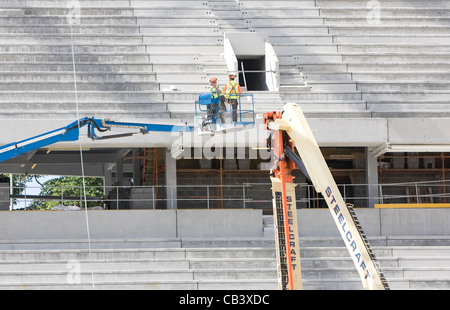 Construction de Brighton et Hove Albion's American Express Community Stadium. Photo par James Boardman. Banque D'Images