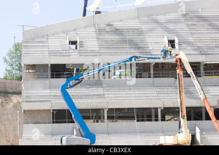 Construction de Brighton et Hove Albion's American Express Community Stadium. Photo par James Boardman. Banque D'Images