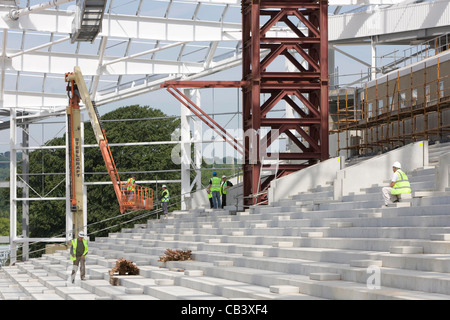 Construction de Brighton et Hove Albion's American Express Community Stadium. Photo par James Boardman. Banque D'Images