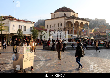 Grèce Athènes ATTIQUE VUE DE LA PLACE MONASTIRAKI Banque D'Images
