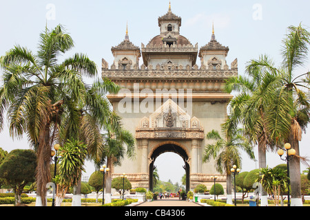 L'architecture française, Vientiane, Laos. Banque D'Images