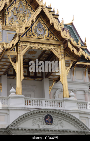Le Grand Palais, Chakri Mahaprasad Hall (Palais du Roi) Détails, Bangkok Banque D'Images