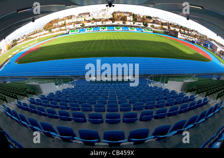 Scotstoun Stadium à Glasgow qui sera utilisé comme un centre de formation pour les Jeux du Commonwealth de 2014. Banque D'Images