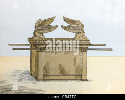 Une illustration de l'arche de l'Alliance (Exode XXV) du Tabernacle dans le désert Banque D'Images