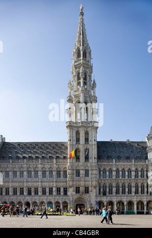 L'hôtel de ville à la Grand Place/Grote Markt, Bruxelles, Belgique Banque D'Images