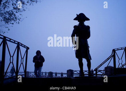 Statue de l'Amiral Lord Nelson à Greenwich, London, UK Banque D'Images