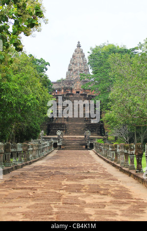 Phanomrung temple sur la Thailande Cambodge frontière. Banque D'Images