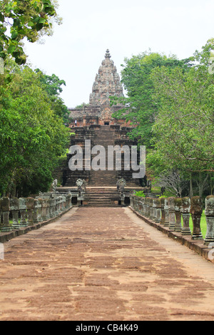 Phanomrung temple sur la Thailande Cambodge frontière. Banque D'Images