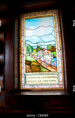 La chapelle de la Transfiguration est une petite chapelle journal à Grand Teton National Park, dans la collectivité de Moose USA Banque D'Images