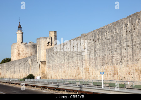 Remparts de la ville médiévale d'Aigues-Mortes, dans le sud de la France Banque D'Images