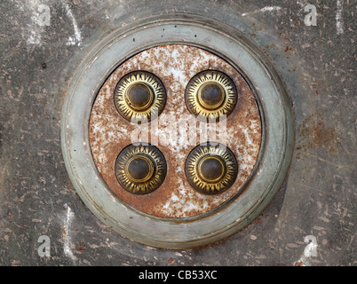 D'une serrure à combinaison coffre vintage Banque D'Images