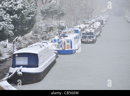 La petite Venise en hiver, Londres, UK Banque D'Images