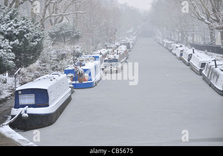 La petite Venise en hiver, Londres, UK Banque D'Images