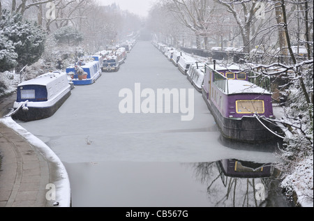 La petite Venise en hiver, Londres, UK Banque D'Images