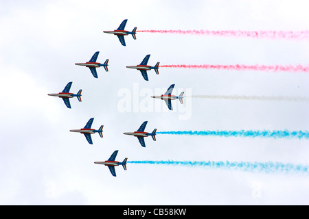 La patrouille acrobatique de France à Le Bourget Paris Air Show Juin 2011 Banque D'Images
