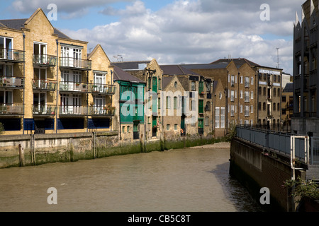 Entrepôts converti Docklands Londres Angleterre hameau thames Banque D'Images