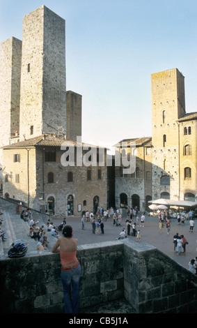 San Gimignano, Toscane, Italie Banque D'Images