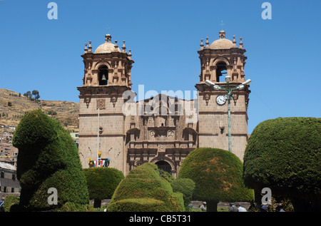 Catedral Basílica San Carlos Borromeo ou Puno, Puno, Pérou Catheral Banque D'Images